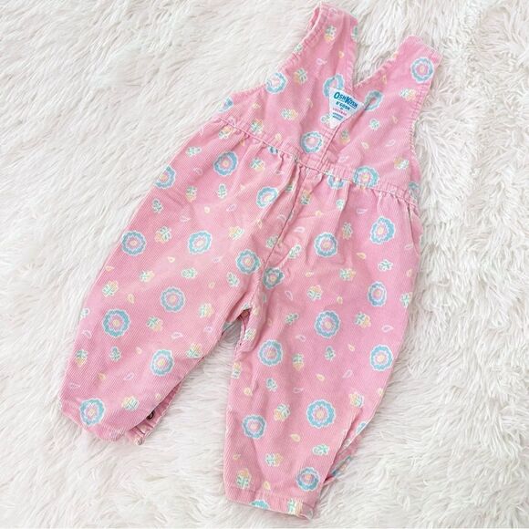 OshKosh | Vintage Floral Bubble Corduroy Overalls - Picture 4 of 7
